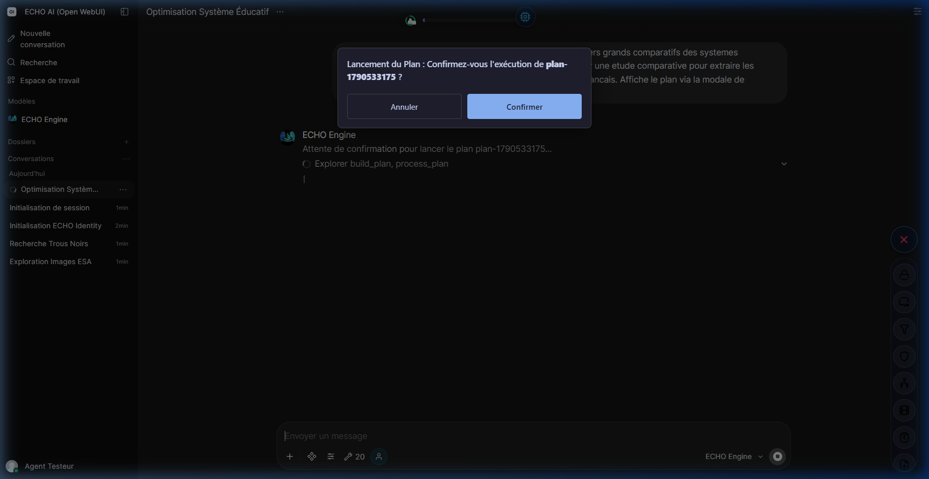 Outils Execution
